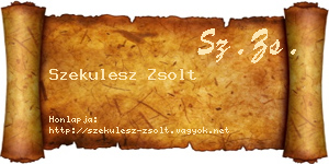 Szekulesz Zsolt névjegykártya