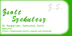 zsolt szekulesz business card